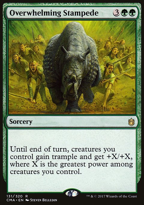 Overwhelming Stampede, Commander Anthology #131, Magic: The Gathering card