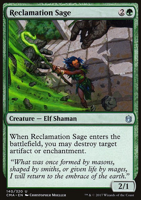 Reclamation Sage, Commander Anthology #140, Magic: The Gathering card