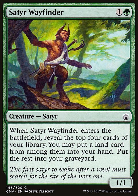 Satyr Wayfinder, Commander Anthology #143, Magic: The Gathering card