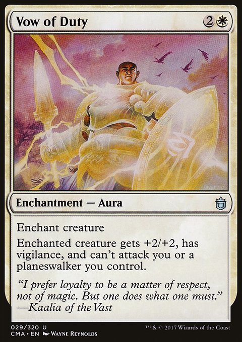 Vow of Duty, Commander Anthology #29, Magic: The Gathering card