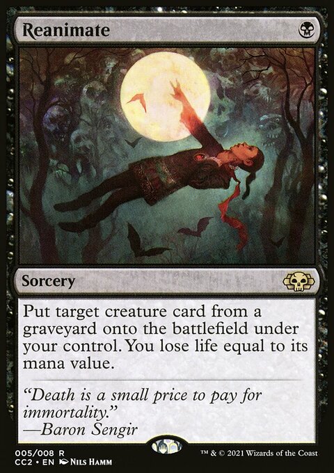 Reanimate, Commander Collection: Black #5, Magic: The Gathering card