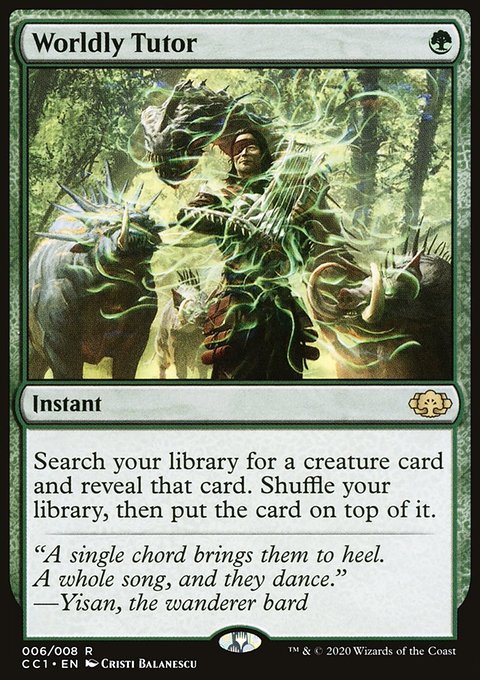 Worldly Tutor, Commander Collection: Green #6, Magic: The Gathering card
