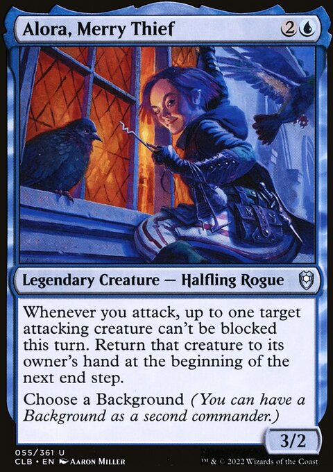 Alora, Merry Thief, Commander Legends: Battle for Baldur's Gate #55, Magic: The Gathering card