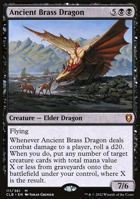 Ancient Brass Dragon, Commander Legends: Battle for Baldur's Gate #111, Magic: The Gathering card