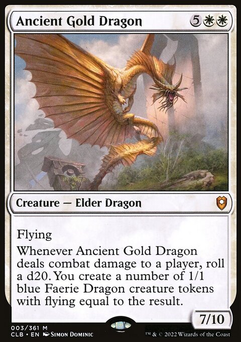 Ancient Gold Dragon, Commander Legends: Battle for Baldur's Gate #3, Magic: The Gathering card