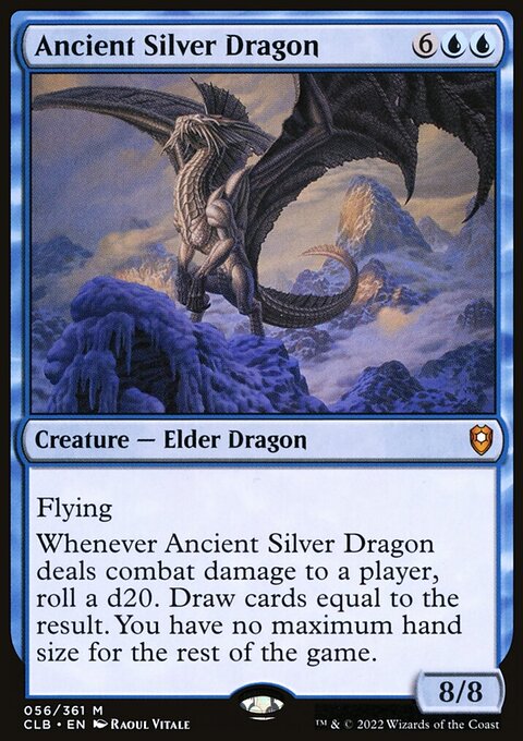 Ancient Silver Dragon, Commander Legends: Battle for Baldur's Gate #56, Magic: The Gathering card
