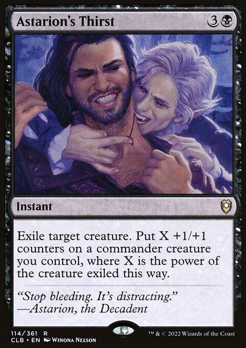 Astarion's Thirst, Commander Legends: Battle for Baldur's Gate #114, Magic: The Gathering card