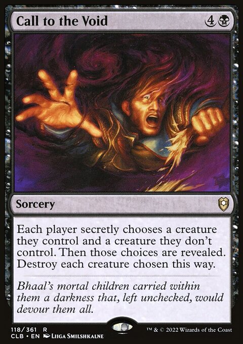 Call to the Void, Commander Legends: Battle for Baldur's Gate #118, Magic: The Gathering card
