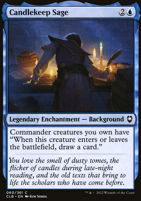 Candlekeep Sage, Commander Legends: Battle for Baldur's Gate #60, Magic: The Gathering card