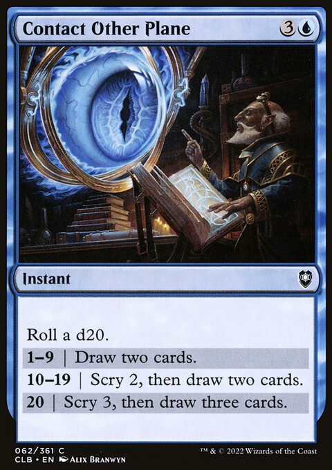 Contact Other Plane, Commander Legends: Battle for Baldur's Gate #62, Magic: The Gathering card