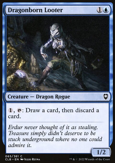 Dragonborn Looter, Commander Legends: Battle for Baldur's Gate #65, Magic: The Gathering card