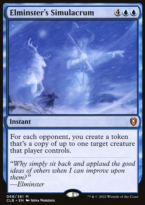 Elminster's Simulacrum, Commander Legends: Battle for Baldur's Gate #68, Magic: The Gathering card