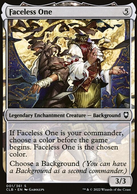 Faceless One, Commander Legends: Battle for Baldur's Gate #1, Magic: The Gathering card