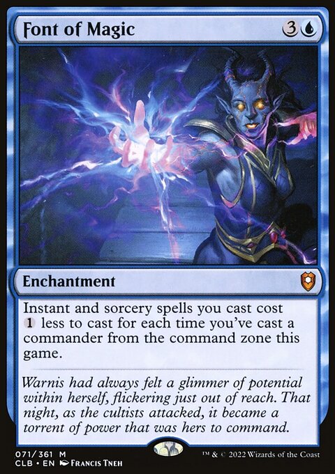 Font of Magic, Commander Legends: Battle for Baldur's Gate #71, Magic: The Gathering card
