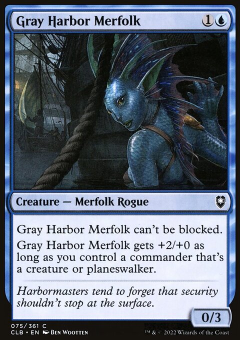 Gray Harbor Merfolk, Commander Legends: Battle for Baldur's Gate #75, Magic: The Gathering card