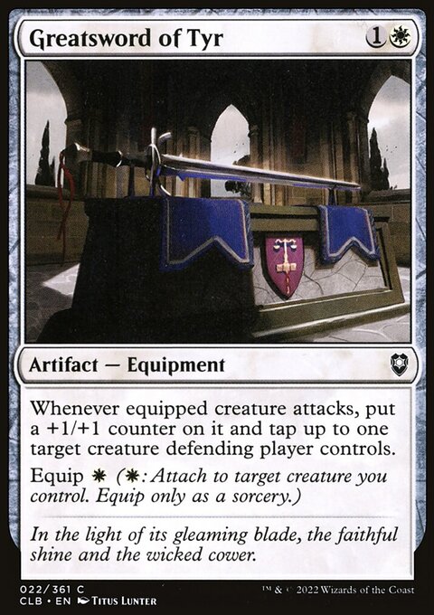 Greatsword of Tyr, Commander Legends: Battle for Baldur's Gate #22, Magic: The Gathering card