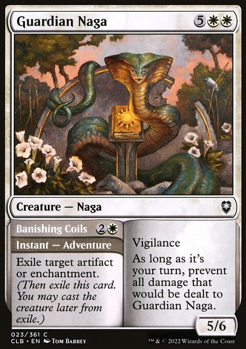 Guardian Naga // Banishing Coils, Commander Legends: Battle for Baldur's Gate #23, Magic: The Gathering card