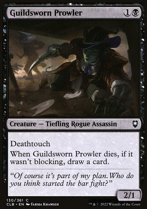 Guildsworn Prowler, Commander Legends: Battle for Baldur's Gate #130, Magic: The Gathering card