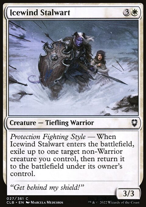 Icewind Stalwart, Commander Legends: Battle for Baldur's Gate #27, Magic: The Gathering card