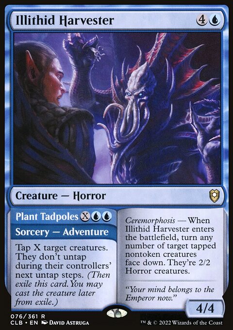 Illithid Harvester // Plant Tadpoles, Commander Legends: Battle for Baldur's Gate #76, Magic: The Gathering card