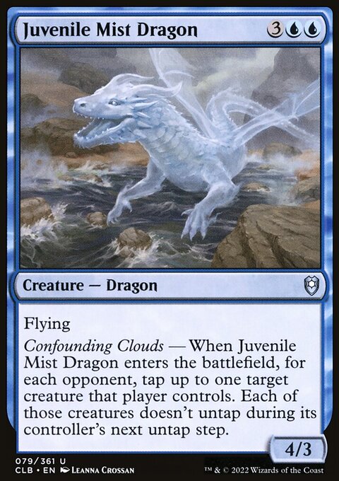 Juvenile Mist Dragon, Commander Legends: Battle for Baldur's Gate #79, Magic: The Gathering card