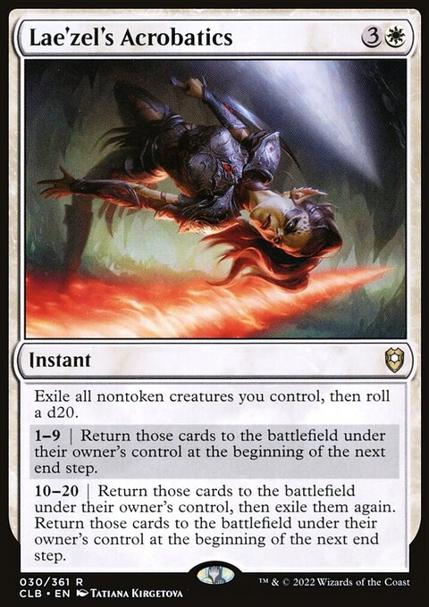 Lae'zel's Acrobatics, Commander Legends: Battle for Baldur's Gate #30, Magic: The Gathering card