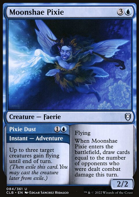 Moonshae Pixie // Pixie Dust, Commander Legends: Battle for Baldur's Gate #84, Magic: The Gathering card