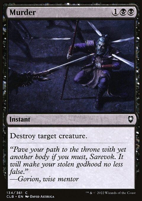 Murder, Commander Legends: Battle for Baldur's Gate #134, Magic: The Gathering card