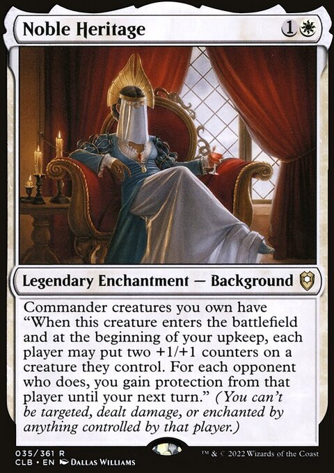 Noble Heritage, Commander Legends: Battle for Baldur's Gate #35, Magic: The Gathering card