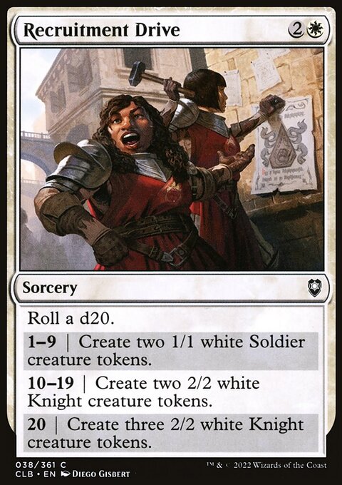 Recruitment Drive, Commander Legends: Battle for Baldur's Gate #38, Magic: The Gathering card