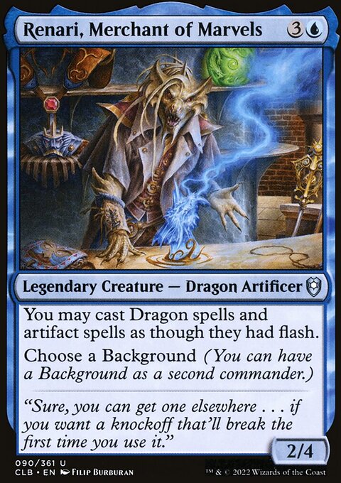 Renari, Merchant of Marvels, Commander Legends: Battle for Baldur's Gate #90, Magic: The Gathering card