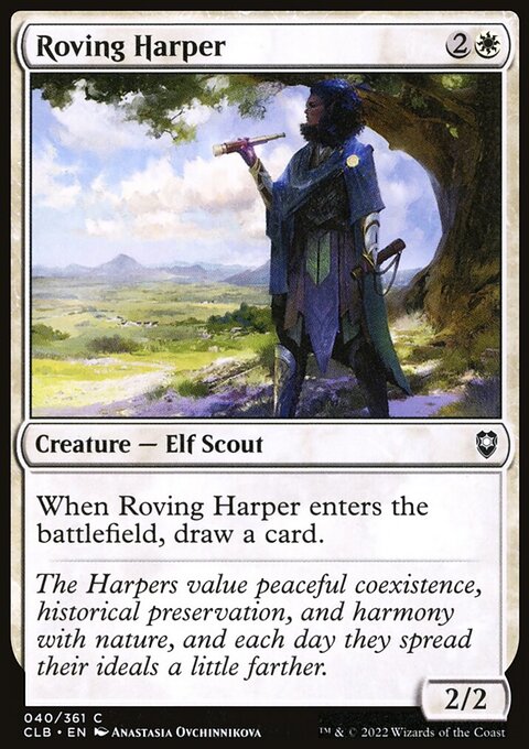 Roving Harper, Commander Legends: Battle for Baldur's Gate #40, Magic: The Gathering card