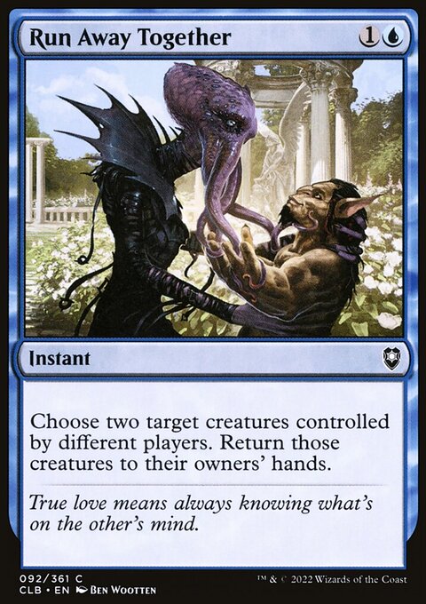 Run Away Together, Commander Legends: Battle for Baldur's Gate #92, Magic: The Gathering card