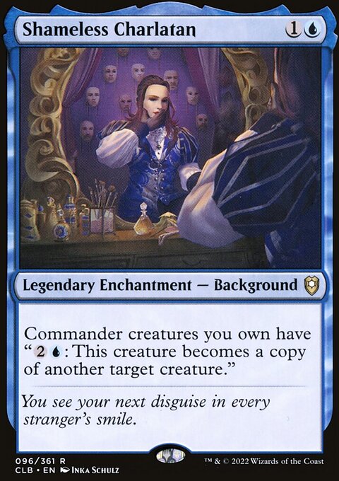 Shameless Charlatan, Commander Legends: Battle for Baldur's Gate #96, Magic: The Gathering card