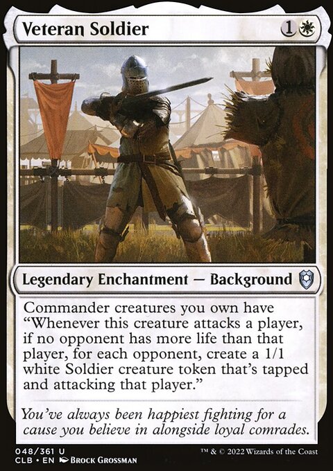 Veteran Soldier, Commander Legends: Battle for Baldur's Gate #48, Magic: The Gathering card
