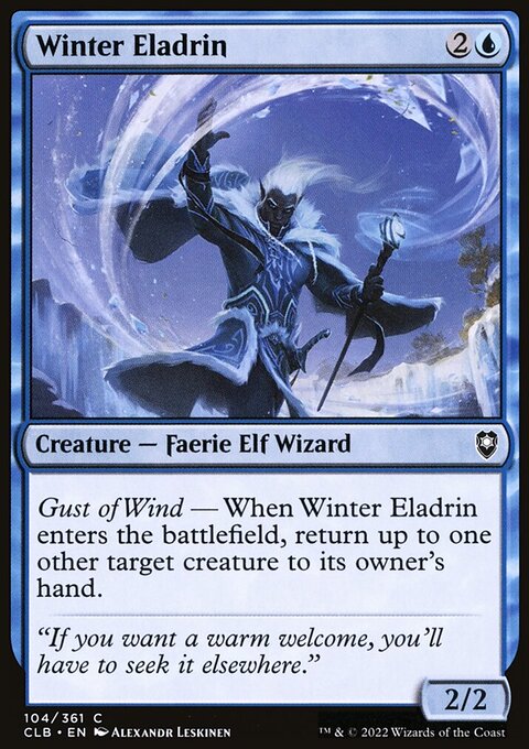 Winter Eladrin, Commander Legends: Battle for Baldur's Gate #104, Magic: The Gathering card