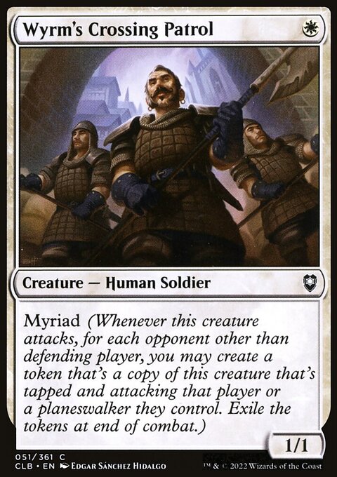 Wyrm's Crossing Patrol, Commander Legends: Battle for Baldur's Gate #51, Magic: The Gathering card