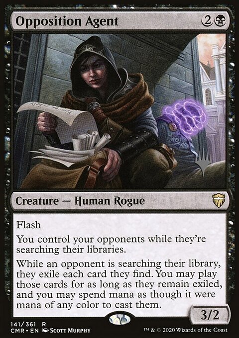 Opposition Agent, Commander Legends Promos #141p, Magic: The Gathering card