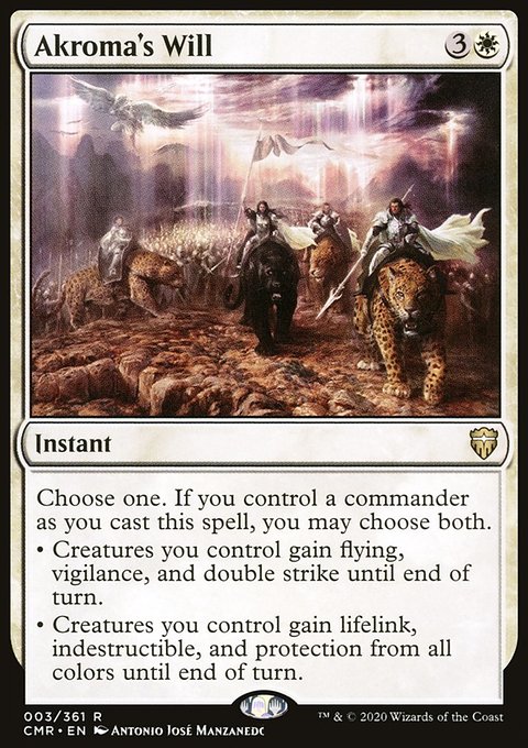 Akroma's Will, Commander Legends #3, Magic: The Gathering card
