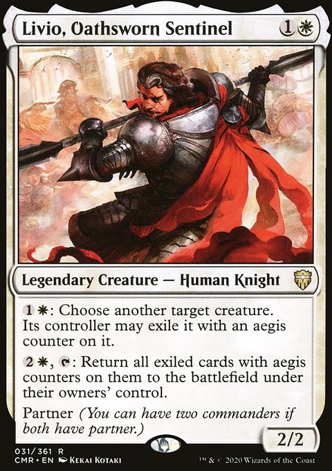Livio, Oathsworn Sentinel, Commander Legends #31, Magic: The Gathering card