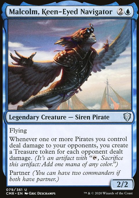 Malcolm, Keen-Eyed Navigator, Commander Legends #79, Magic: The Gathering card