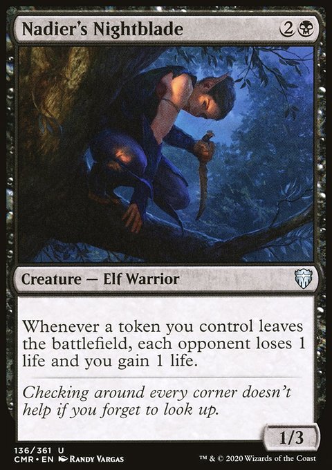 Nadier's Nightblade, Commander Legends #136, Magic: The Gathering card