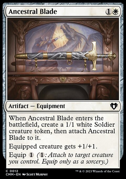 Ancestral Blade, Commander Masters #12, Magic: The Gathering card
