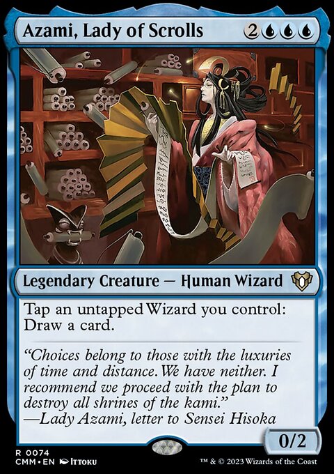 Azami, Lady of Scrolls, Commander Masters #74, Magic: The Gathering card