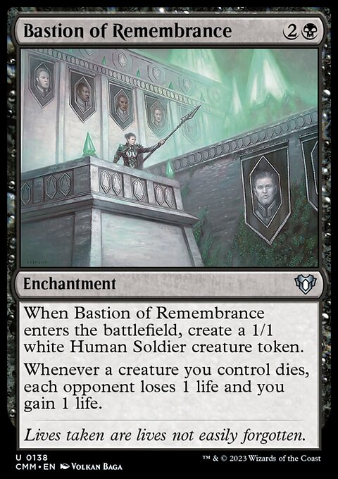 Bastion of Remembrance, Commander Masters #138, Magic: The Gathering card