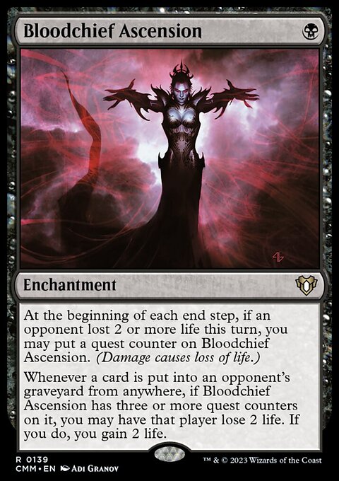 Bloodchief Ascension, Commander Masters #139, Magic: The Gathering card