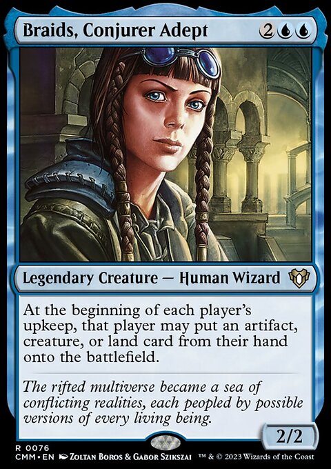 Braids, Conjurer Adept, Commander Masters #76, Magic: The Gathering card