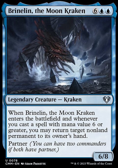 Brinelin, the Moon Kraken, Commander Masters #78, Magic: The Gathering card