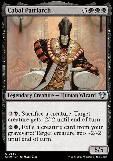 Cabal Patriarch, Commander Masters #140, Magic: The Gathering card