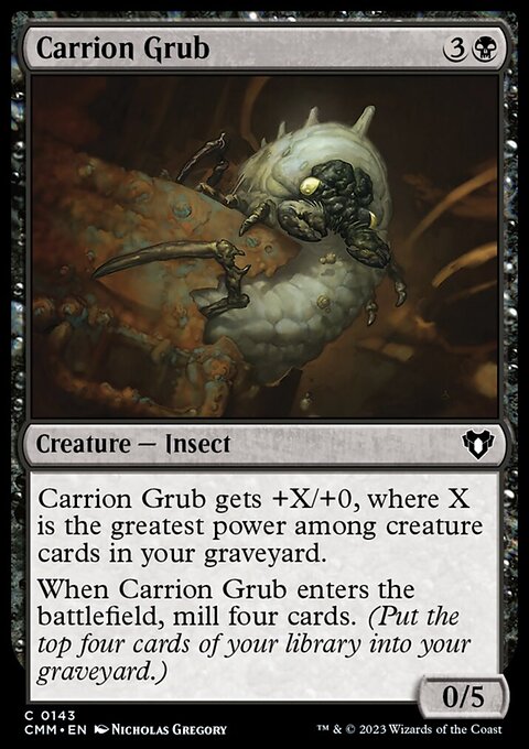 Carrion Grub, Commander Masters #143, Magic: The Gathering card